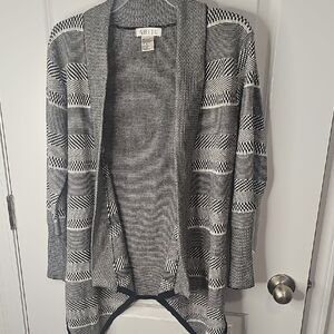 Abito Gray Patterned Women's Cardigan Size M